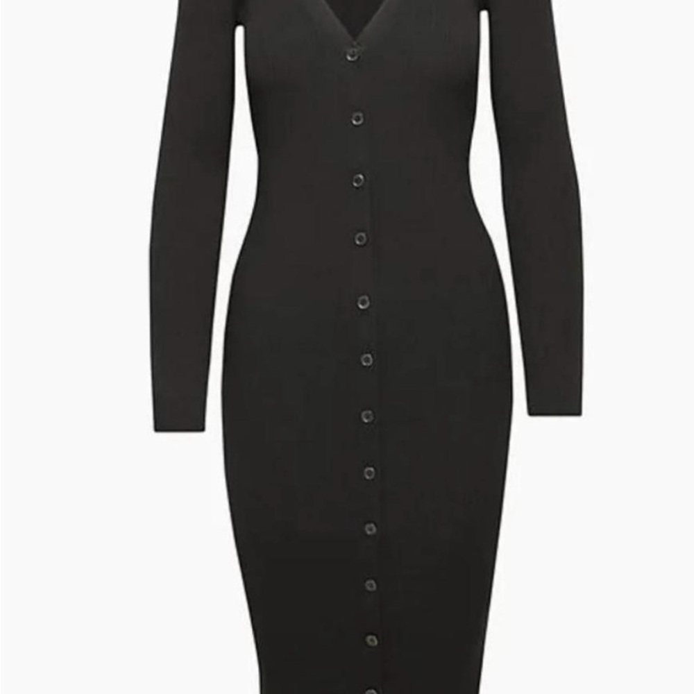 Wilfred Elegant Black Button-Down Dress Size S
